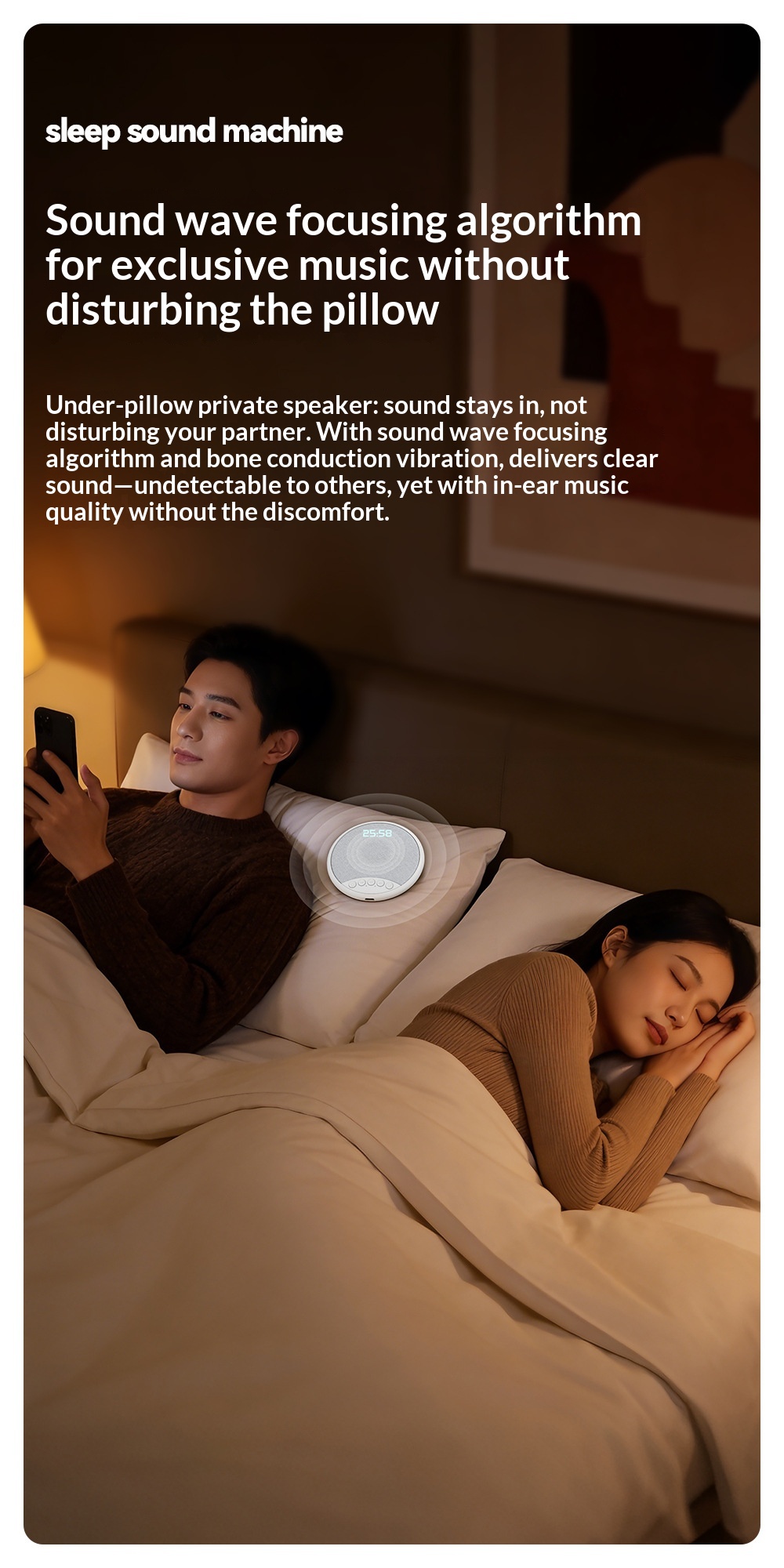 Multifunctional Digital Alarm Clock With White Noise And Speaker_voghion.com