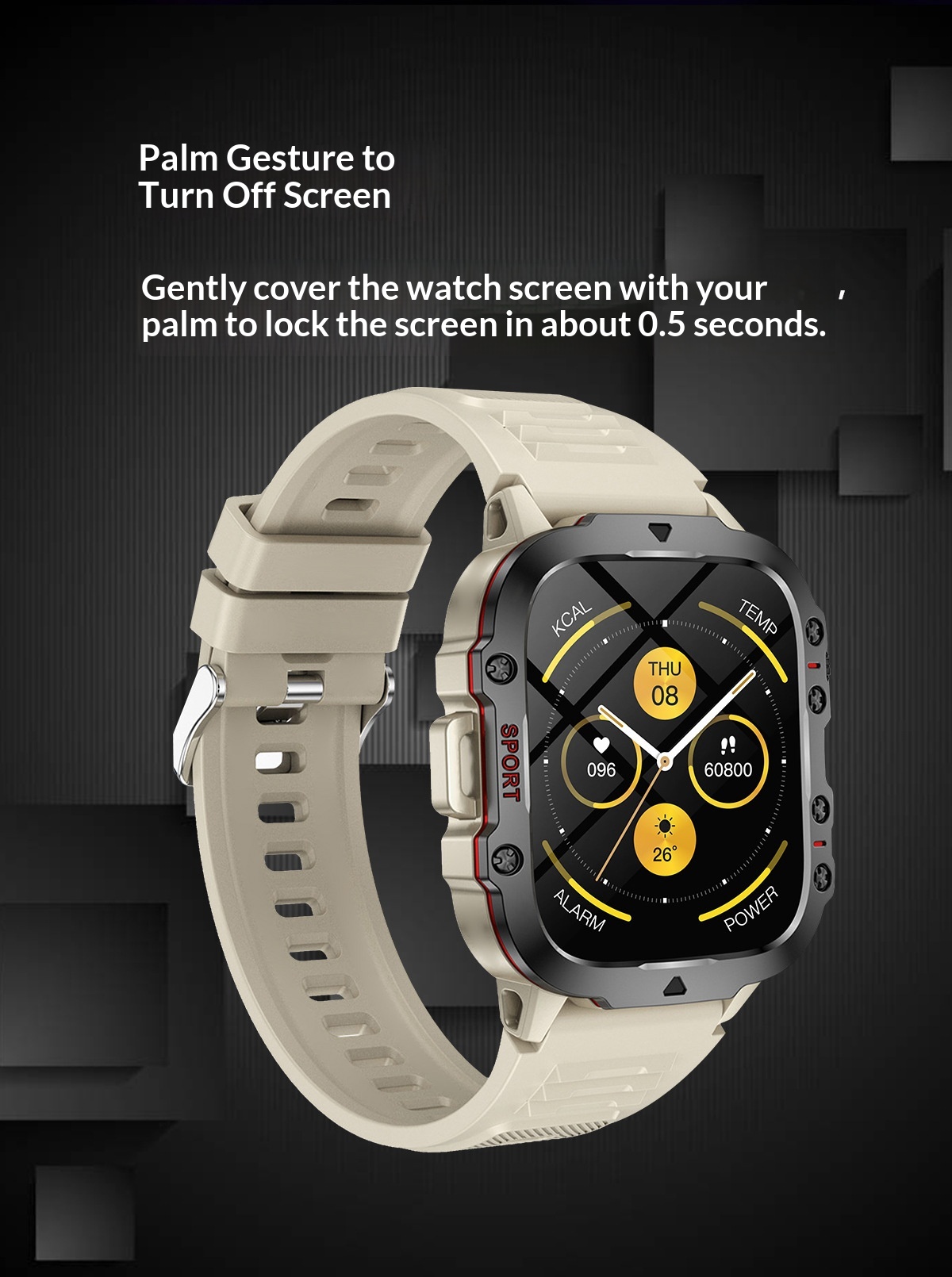 Smartwatch sport h19 con ampio display e torcia integrata_voghion.com