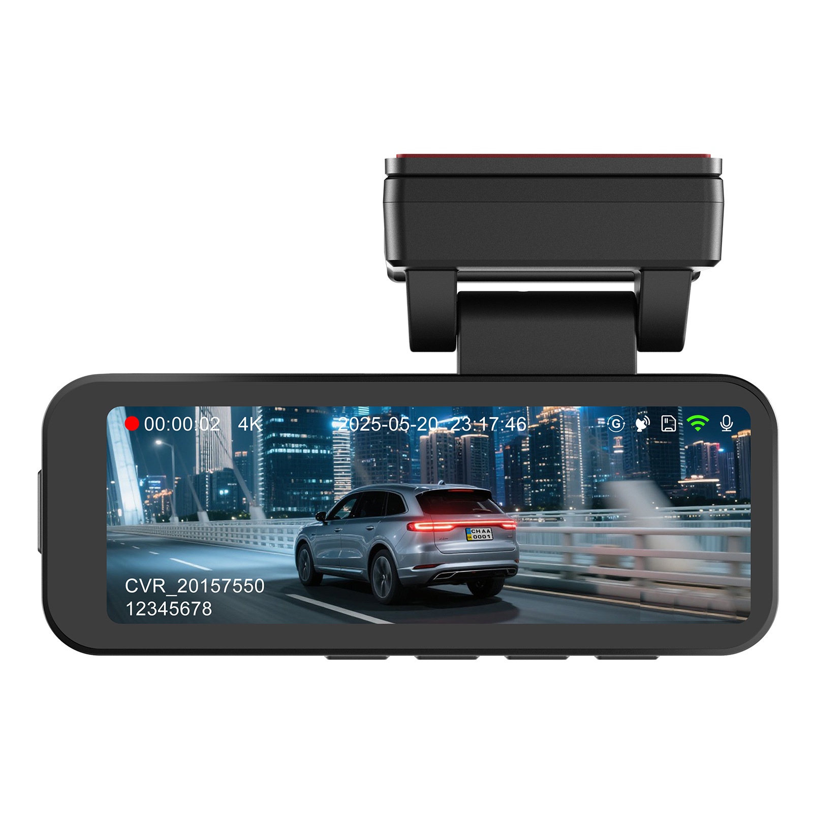 Telecamera HD per il commercio estero, registrazione doppia anteriore e posteriore, supporto WiFi multilingue, visione notturna, registratore per auto da cruscotto_voghion.com