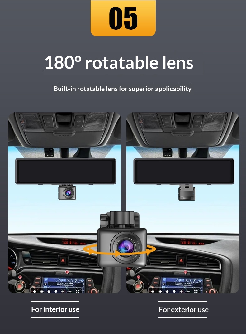 Dashcam 4k Mit Panorama Full Screen Display Wifi Nachtsicht_voghion.com