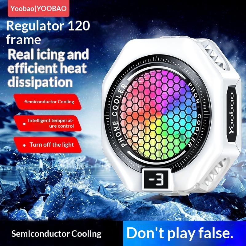 AI Temperature-Controlled Cooling Phone With Digital Display, Three-Level Adjustment, Magnetic Back Clip, Semiconductor_voghion.com