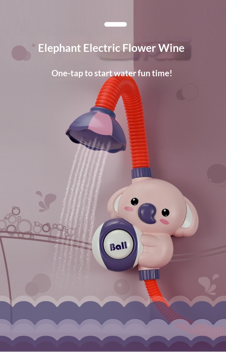 Gioco bagnetto elefantino con doccetta per bambini e neonato_voghion.com