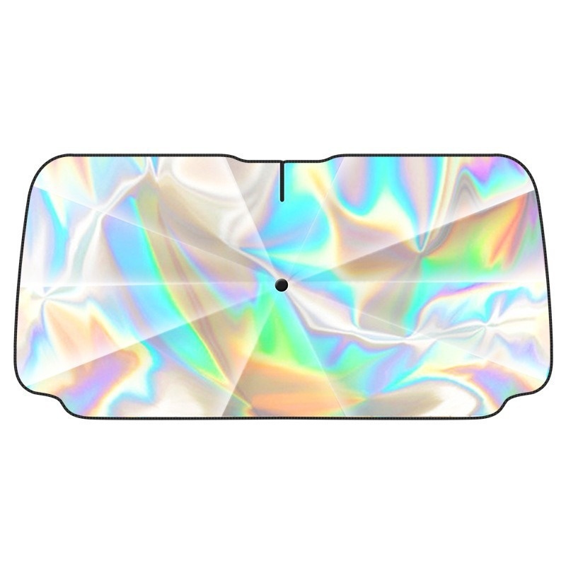 Nuovo parasole per auto iridescente laser per parabrezza anteriore, parasole per protezione solare e isolamento termico, disponibile per_voghion.com