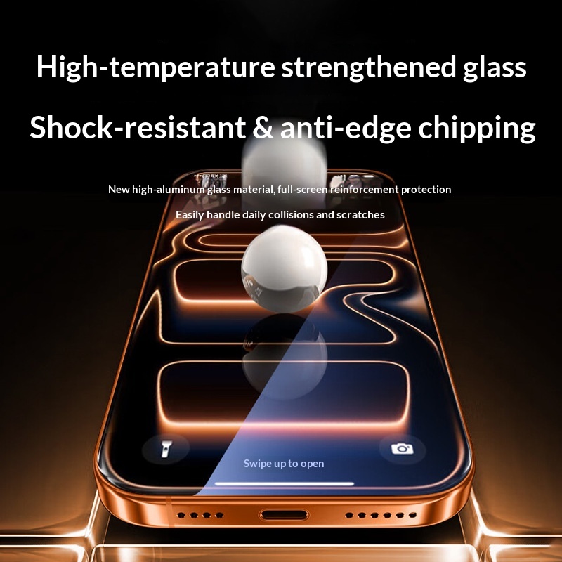 Pellicola protettiva antiriflesso AR per iPhone 17 Pro Max in vetro temperato HD a schermo intero._voghion.com