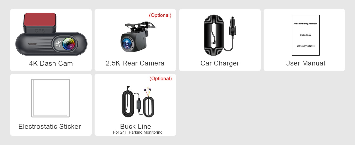 4k Dashcam Mit Front- Und Rückkamera Gps Und Nachtsichtmodus_voghion.com