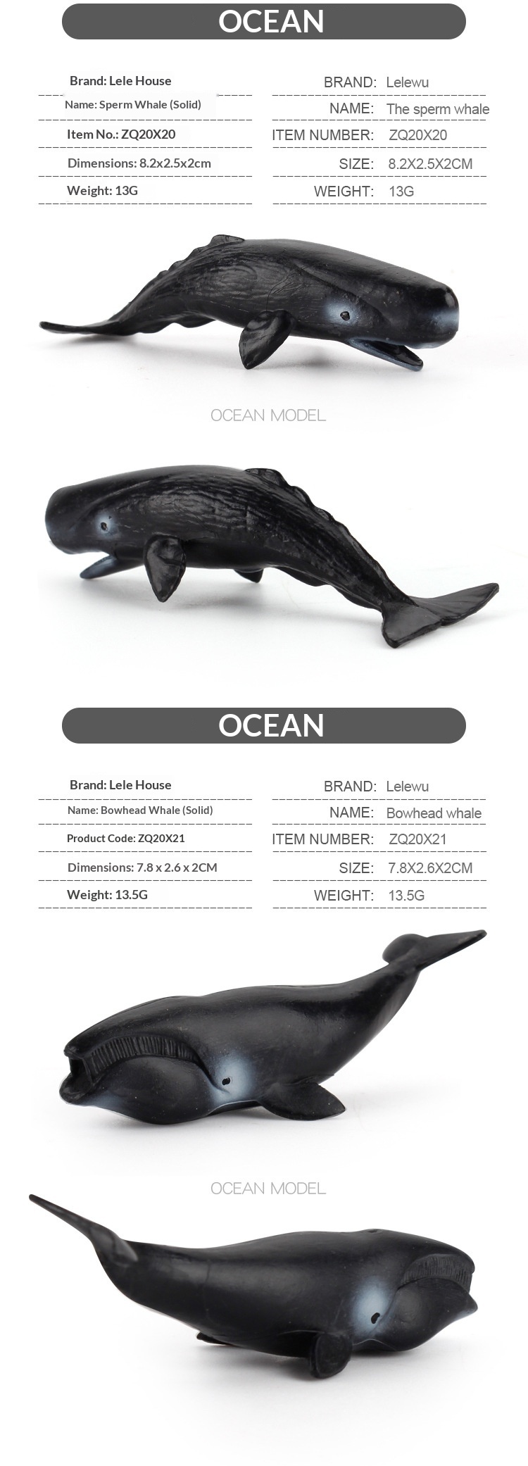 Cross-Border Simulation Children's Ocean Animal Model Mini Whale Shark Dolphin Turtle Sea Lion Solid Static Figurine_voghion.com