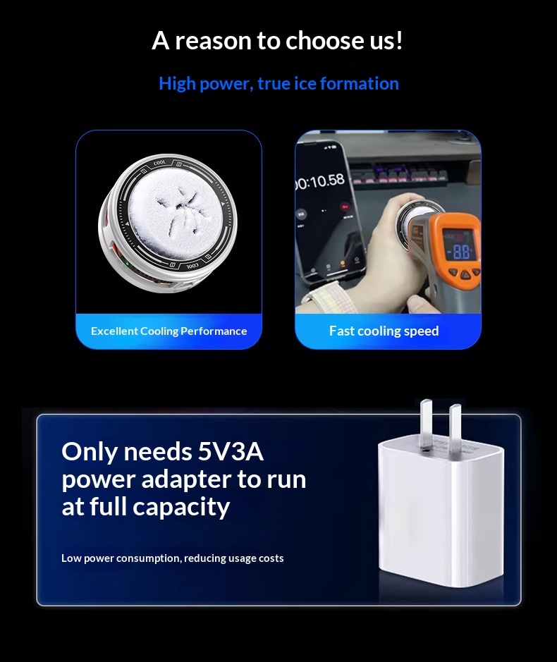 2026 New Model K6 Mobile Phone Cooler With Four-Level Adjustment, AI Temperature Control, Semiconductor Cooling,_voghion.com