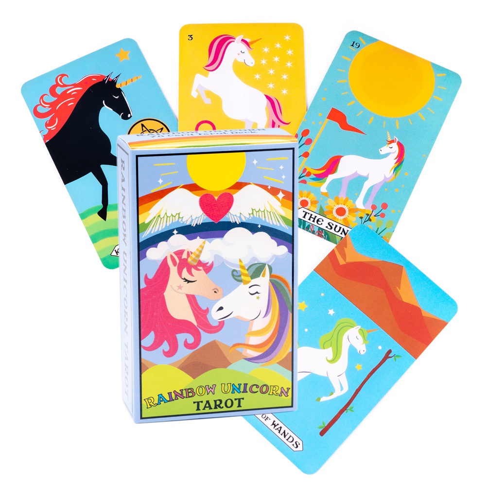 Mazzo da sogno Carta di proprietà intellettuale Tarocchi dell'unicorno arcobaleno_voghion.com