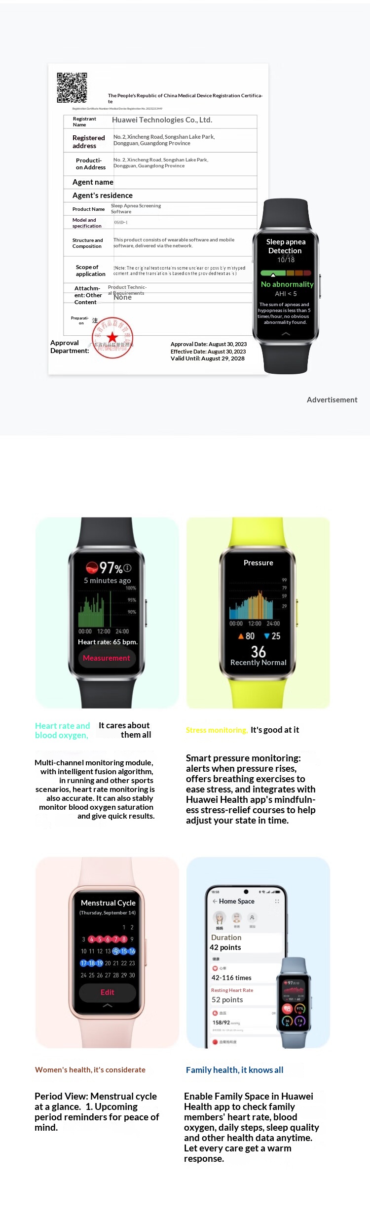 Huawei band 10 smartband med professionell sömnanalys_voghion.com