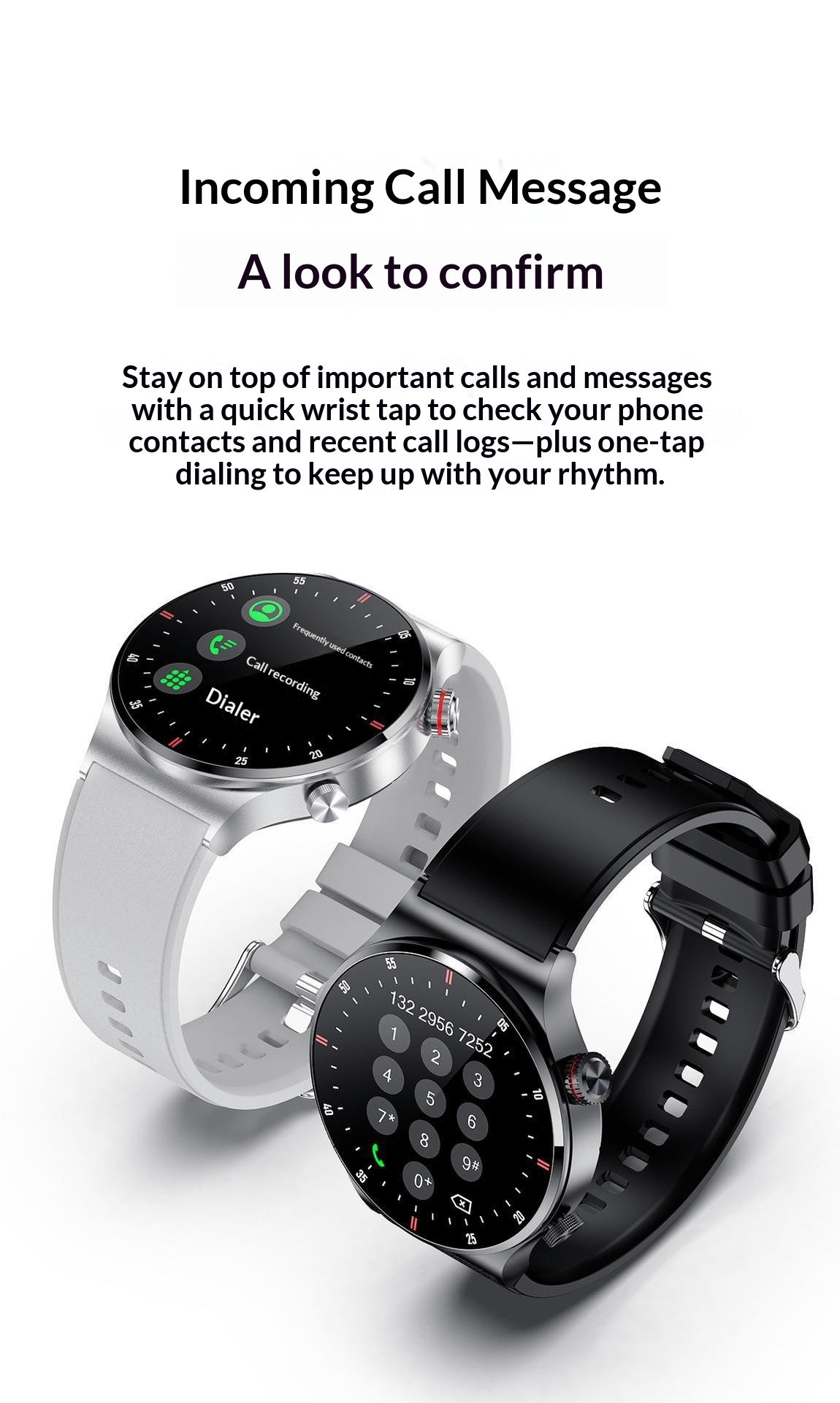 Neu QW33 EKG + PPG Musik-Player Schritt Zählen Bluetooth Anruf Smart_voghion.com