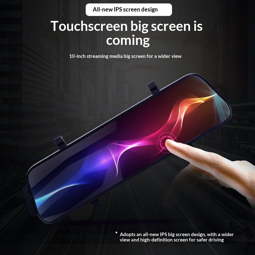 Cross-border Car Dash Cam Rearview Mirror Streaming Media HD Night Vision Reversing Image Front And Rear Dual Lens_voghion.com