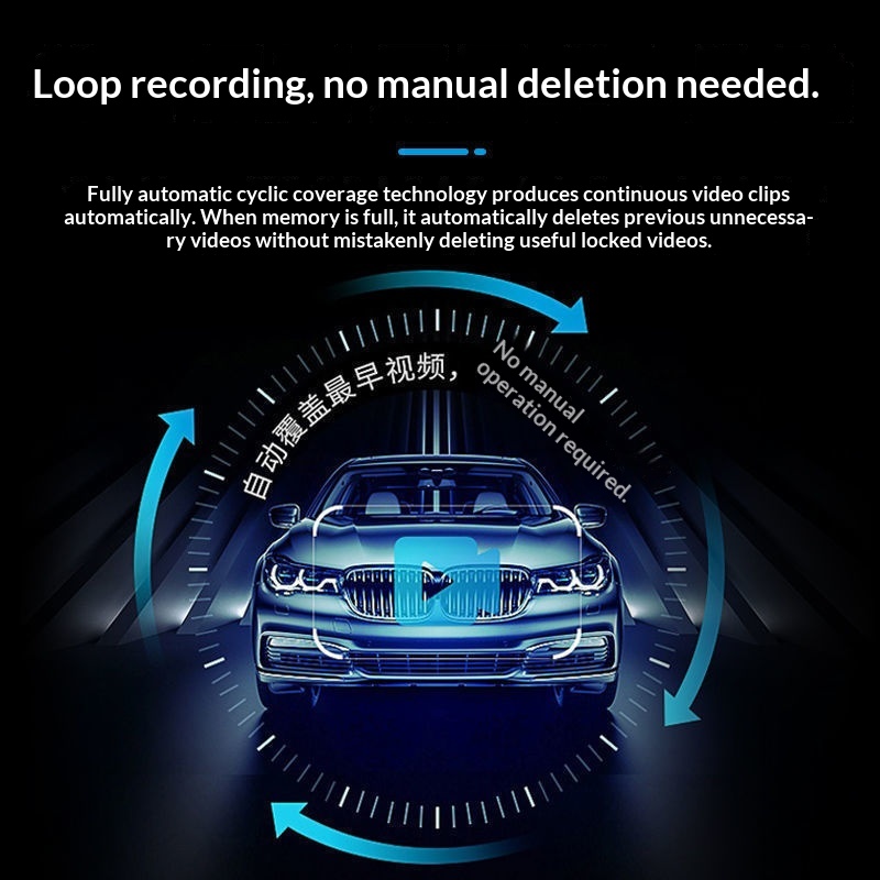 2025 New 2K HD Dash Cam Front And Rear Dual Recording No Installation Required Three-Recording Same Screen Reversing_voghion.com