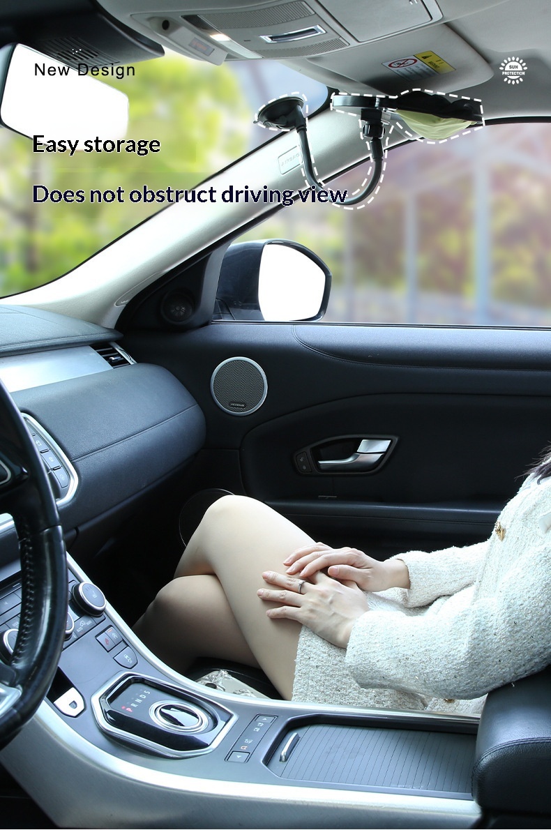 Parasole laterale anteriore per finestrino auto con isolamento termico a 360°, tendina oscurante._voghion.com