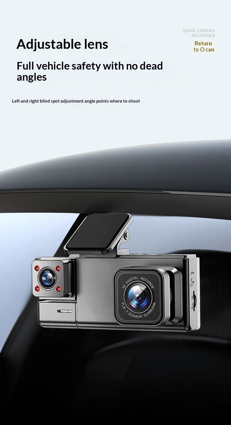 Dashcam 2k hd med inspelning fram och bak samt backkamera_voghion.com