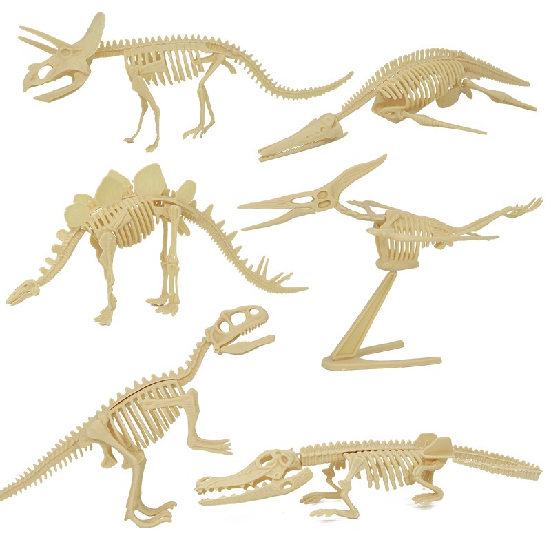 Archaological Xcavation Toy, Simulatd Dinosaur Sklton Static Modl Ornamnt, Childrn's DIY Ducational Toy_voghion.com