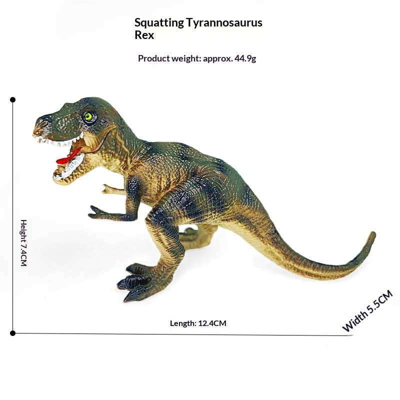 Cross-Border 2-13inch Hollow Plastic Large Animal Solid Simulation Dinosaur Model Ornament Toy Wholesale_voghion.com