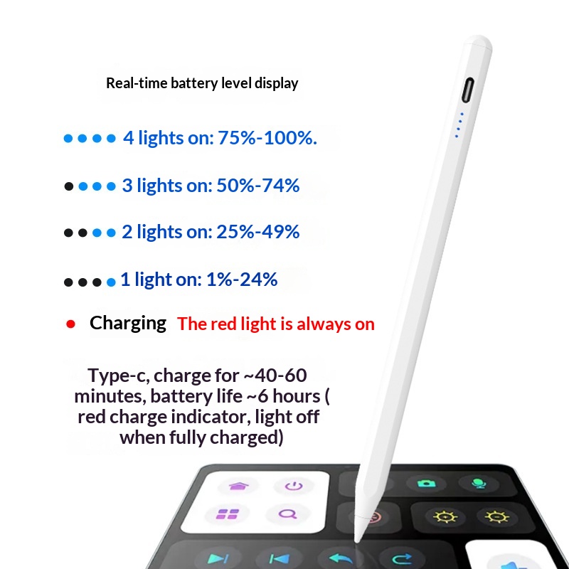 Universeller kapazitiver Touchscreen-Stift für Samsung iPad, kompatibel mit Tablets und Smartphones_voghion.com