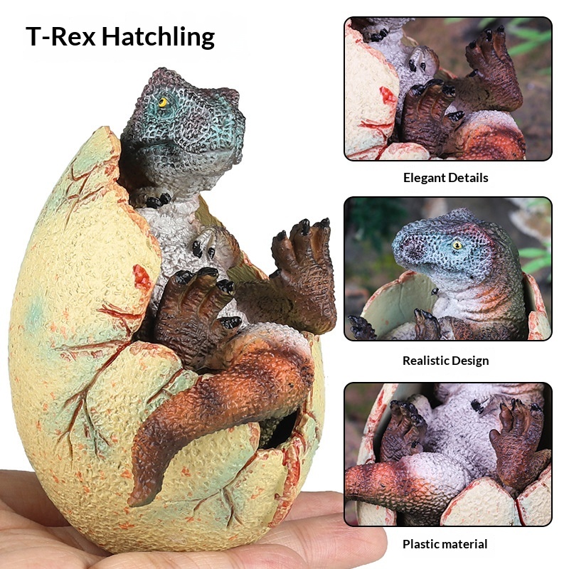 Dinosaur Egg Hatching Figure Realistic T-rex Spinosaurus Toy_voghion.com