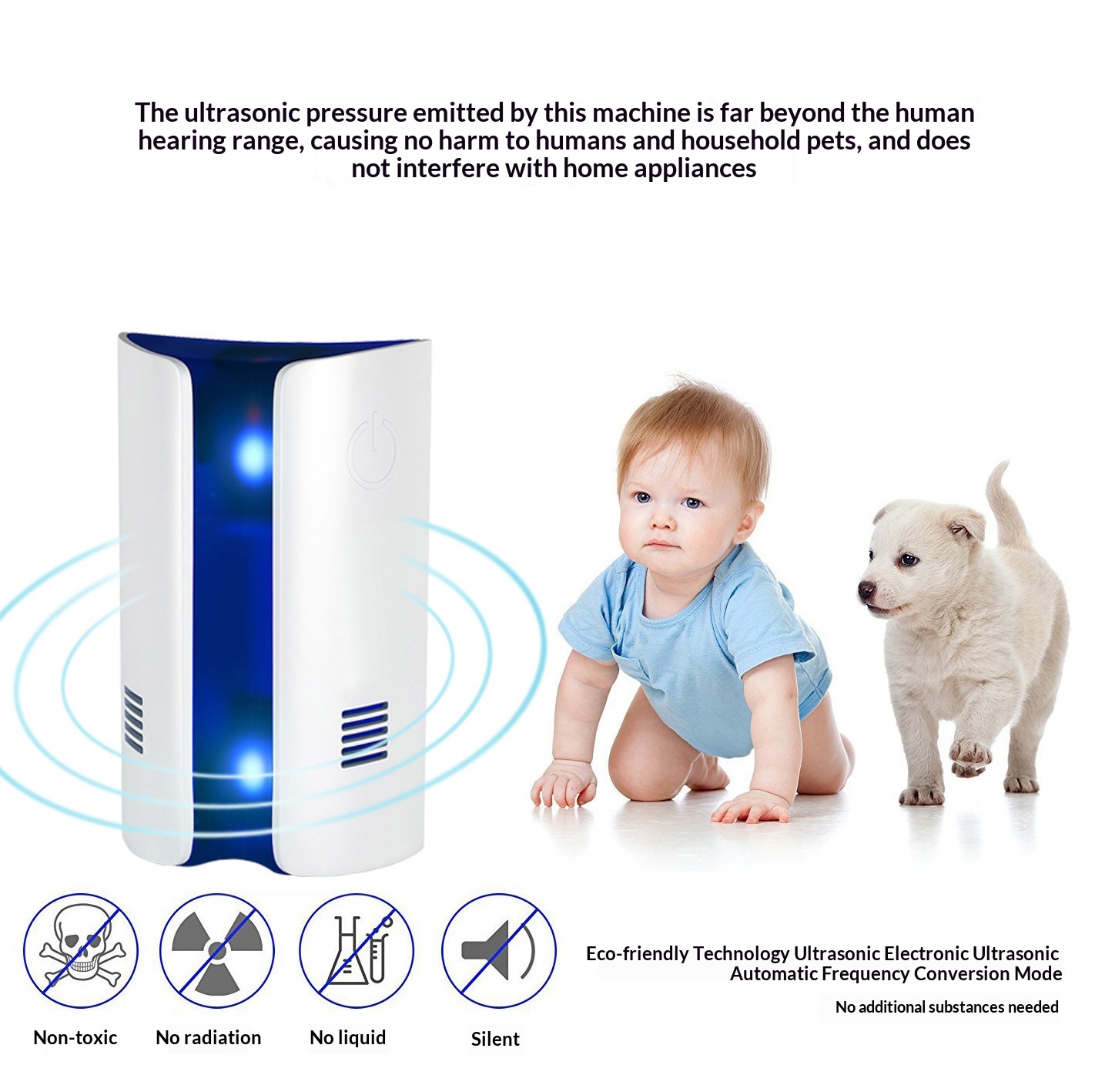 Ultrasonic Electromagnetic Electronic Killer Plug-in Mosquito Repellent Micro Light Wave Insect Mouse Repeller_voghion.com