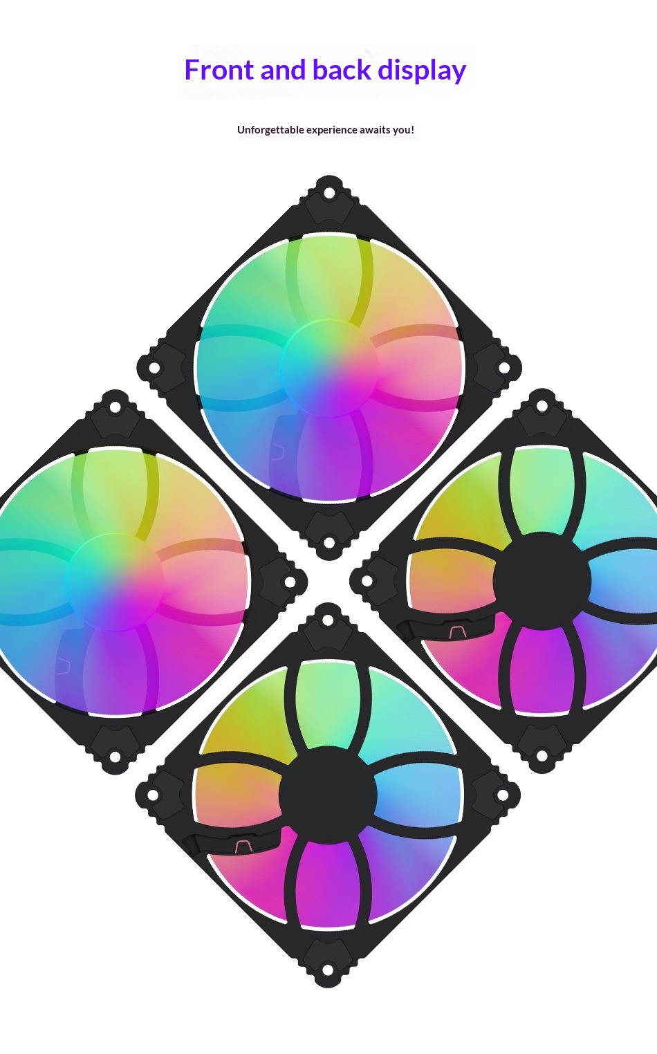 Symphony Gehäuselüfter mit 12 cm LED-Beleuchtung (RGB, farbenfroh, leise)_voghion.com