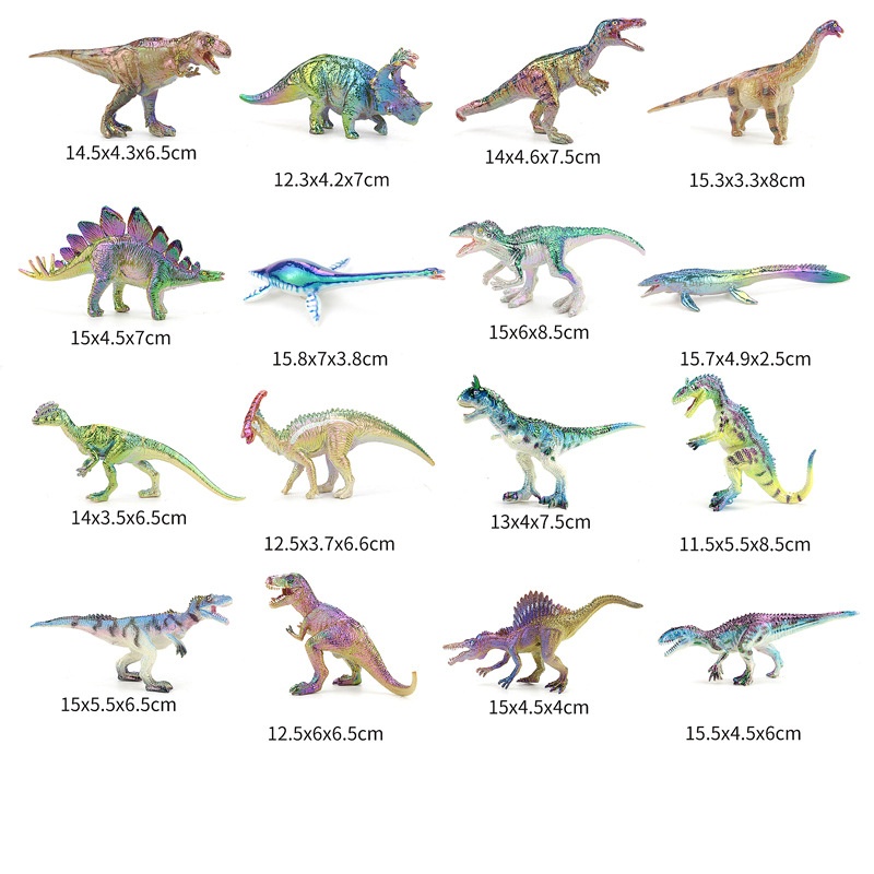 Cross-Border Creative Fridge Magnets Colorful Solid Simulation Dinosaur Model Children's Toy Set Decoration_voghion.com