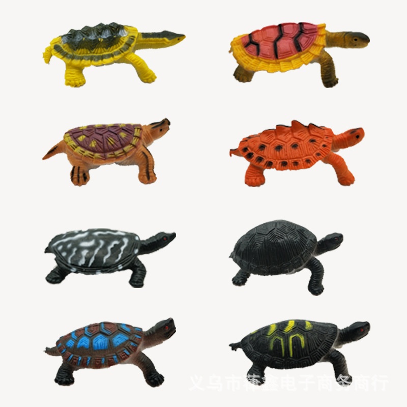 Cross-border Simulated Model, Colorful Mini Turtle Toy, Alligator Tortoise, Sea Turtle, Children's Kindergarten_voghion.com