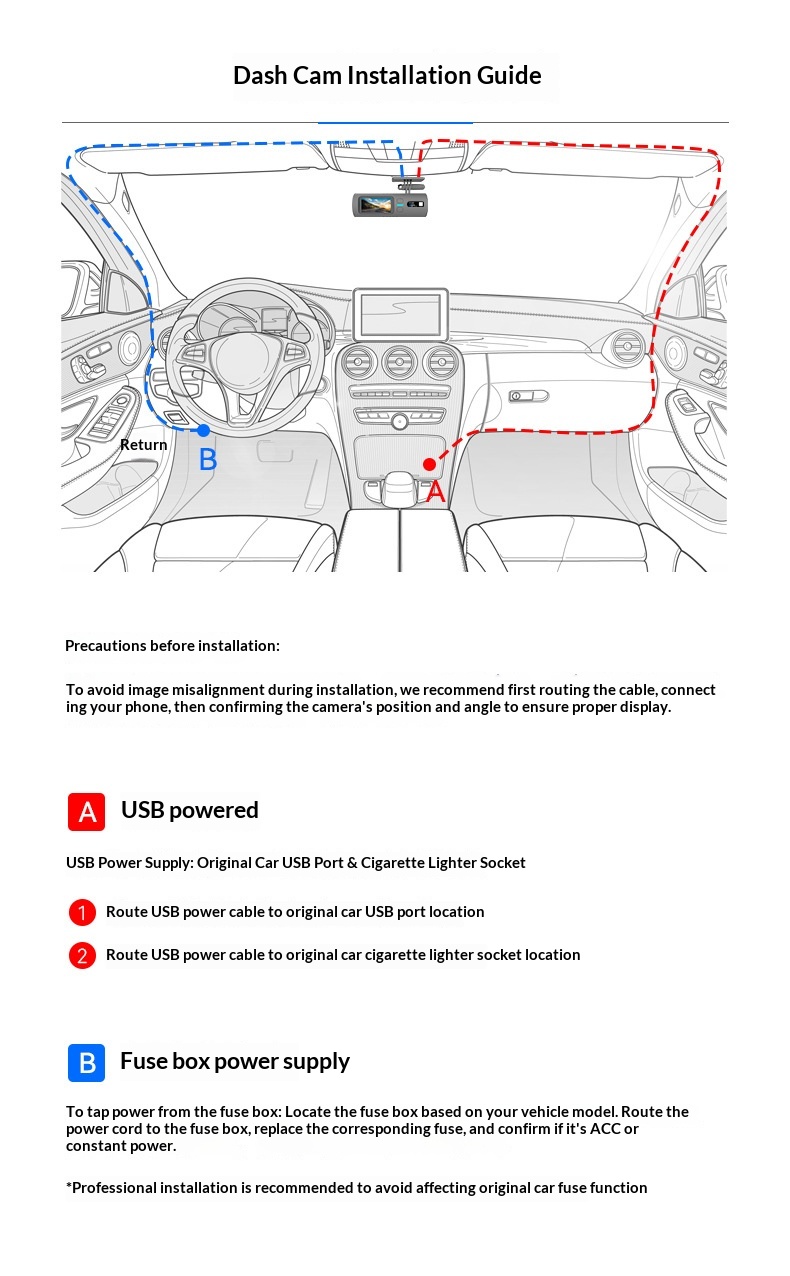 Dashcam 4k Mit Drei Linsen Front Und Heck Sowie Nachtsicht_voghion.com