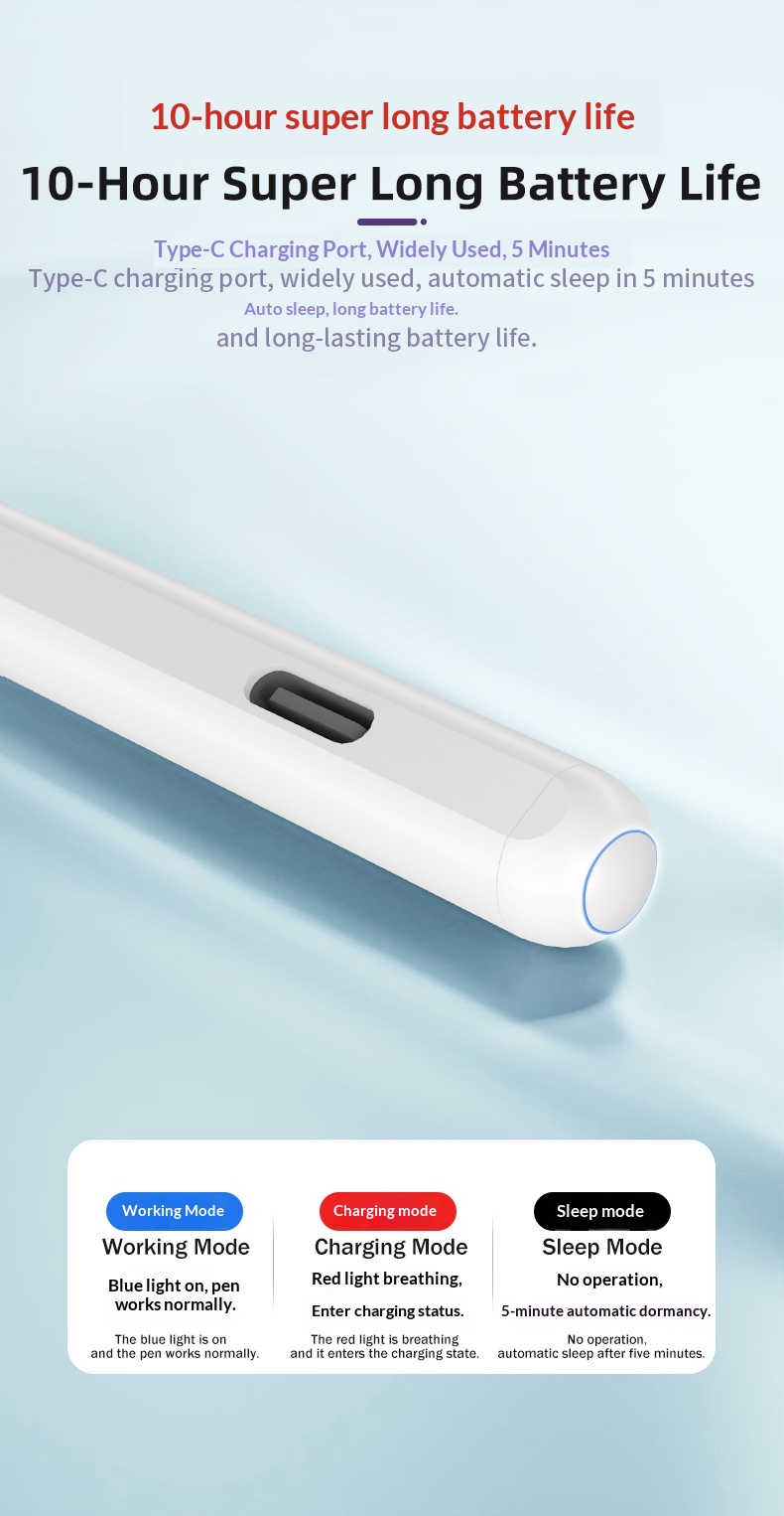 Compatible avec l'Apple Pencil capacitif de deuxième génération, stylet magnétique à chargement par ordinateur et écran tactile._voghion.com
