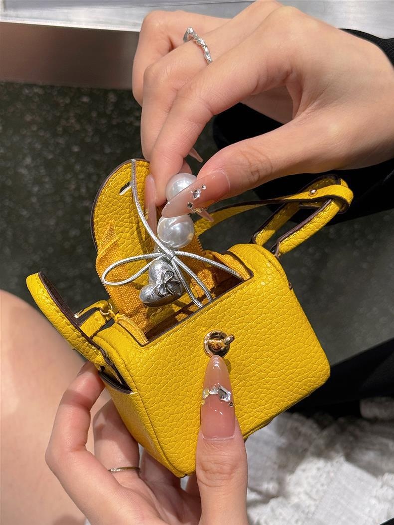 Kreative Mini-Tasche, geeignet als Schutzhülle für AirPods Pro 2 Bluetooth-Kopfhörer, Münzgeldbörse und Autoschlüssel-Zubehör_voghion.com