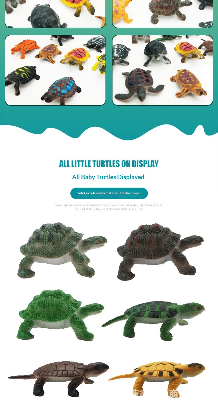 Statuetta animale tartaruga colorata giocattolo per bambini_voghion.com