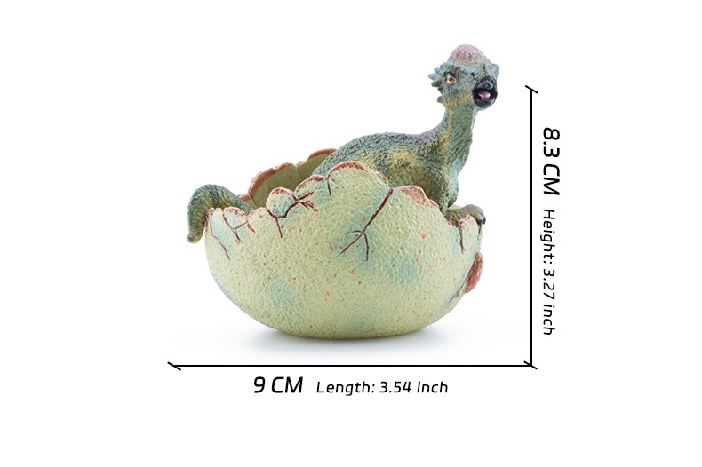 Grenzüberschreitendes, niedliches, realistisches Dinosaurier-Ei-Modell, solide, halb geschlüpfte, jurassische Triceratops, Brachiosaurus, Ankylosaurus Spielzeug_voghion.com