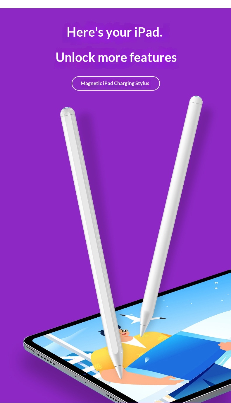 Stylet magnétique rechargeable capacitif compatible avec iPad Touch et écran tactile Bluetooth_voghion.com