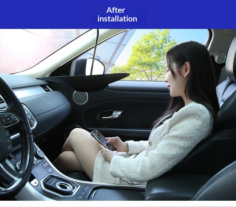 Parasole laterale anteriore per finestrino auto con isolamento termico a 360°, tendina oscurante._voghion.com