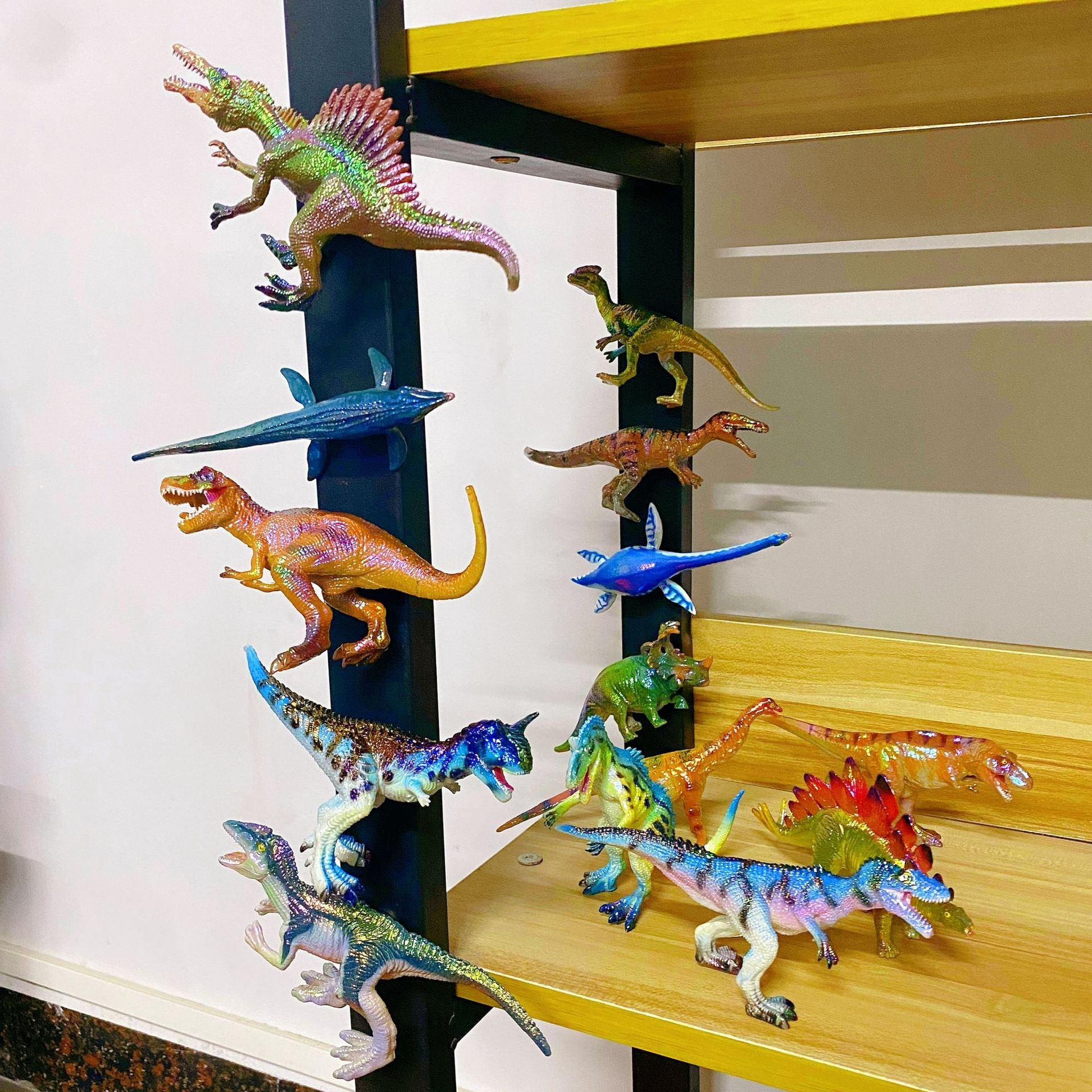 Cross-Border Creative Fridge Magnets Colorful Solid Simulation Dinosaur Model Children's Toy Set Decoration_voghion.com