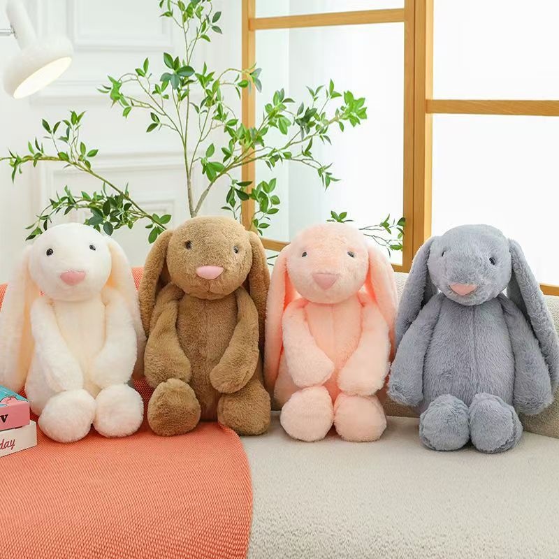 Rabbit Plush Cute Bunny Stuffed Long-eared Rabbit Doll, Children's Comfort Toy, Birthday Gift_voghion.com