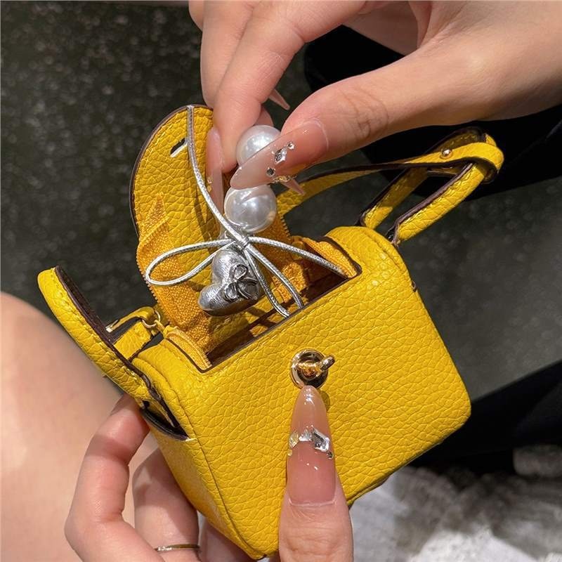 Kreative Mini-Tasche, geeignet als Schutzhülle für AirPods Pro 2 Bluetooth-Kopfhörer, Münzgeldbörse und Autoschlüssel-Zubehör_voghion.com