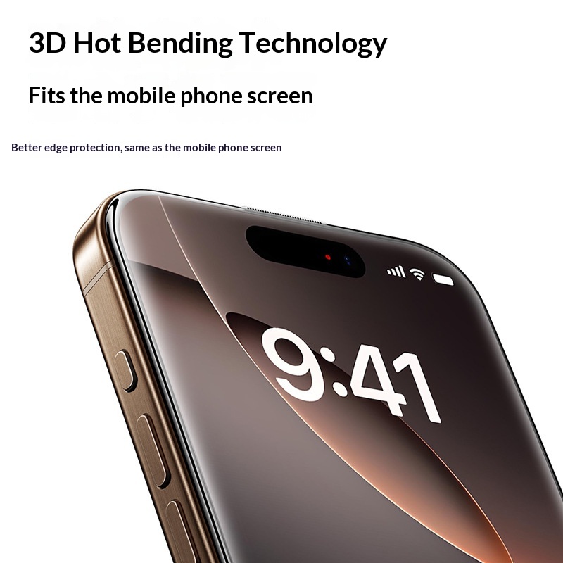 Suitable For 16 Max Tempered Glass IPhone 15 Pro HD Dust-Free Warehouse Plus 3D Curved Protective Film_voghion.com