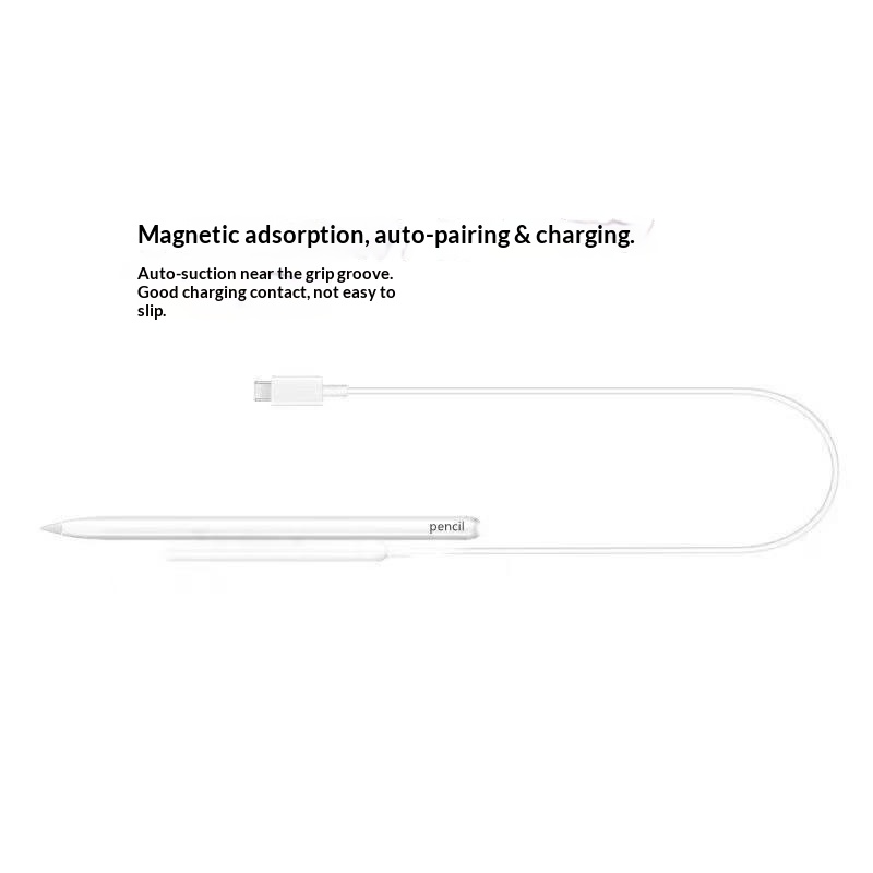 Stylet capacitif rechargeable compatible avec l'Apple Pencil 2e génération, stylet tactile à chargement magnétique sans fil_voghion.com