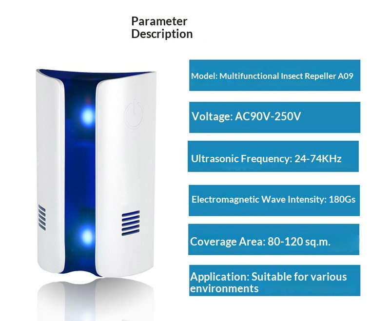 Ultrasonic Electromagnetic Electronic Killer Plug-in Mosquito Repellent Micro Light Wave Insect Mouse Repeller_voghion.com