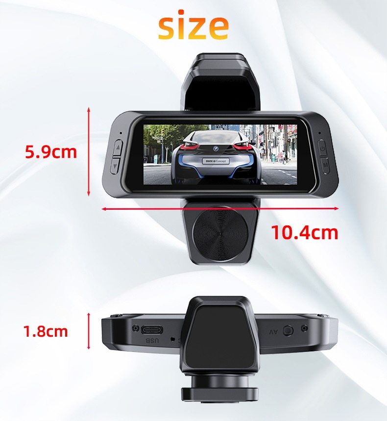 2025 Cross-Border HD Dash Cam 3-Channel 1080P Recorder Camera Phone Playback Video_voghion.com
