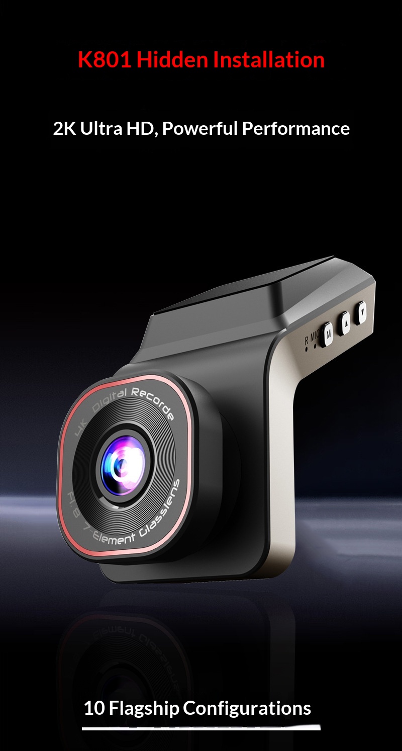 Dashcam 2k fram- och backkamera med parkeringsövervakning_voghion.com