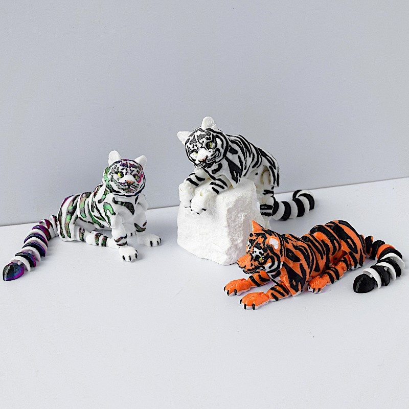 3D-gedrucktes Waldtiermodell für Kinder: Elefant, Tiger, Löwe – ein realistisches Spielzeug_voghion.com