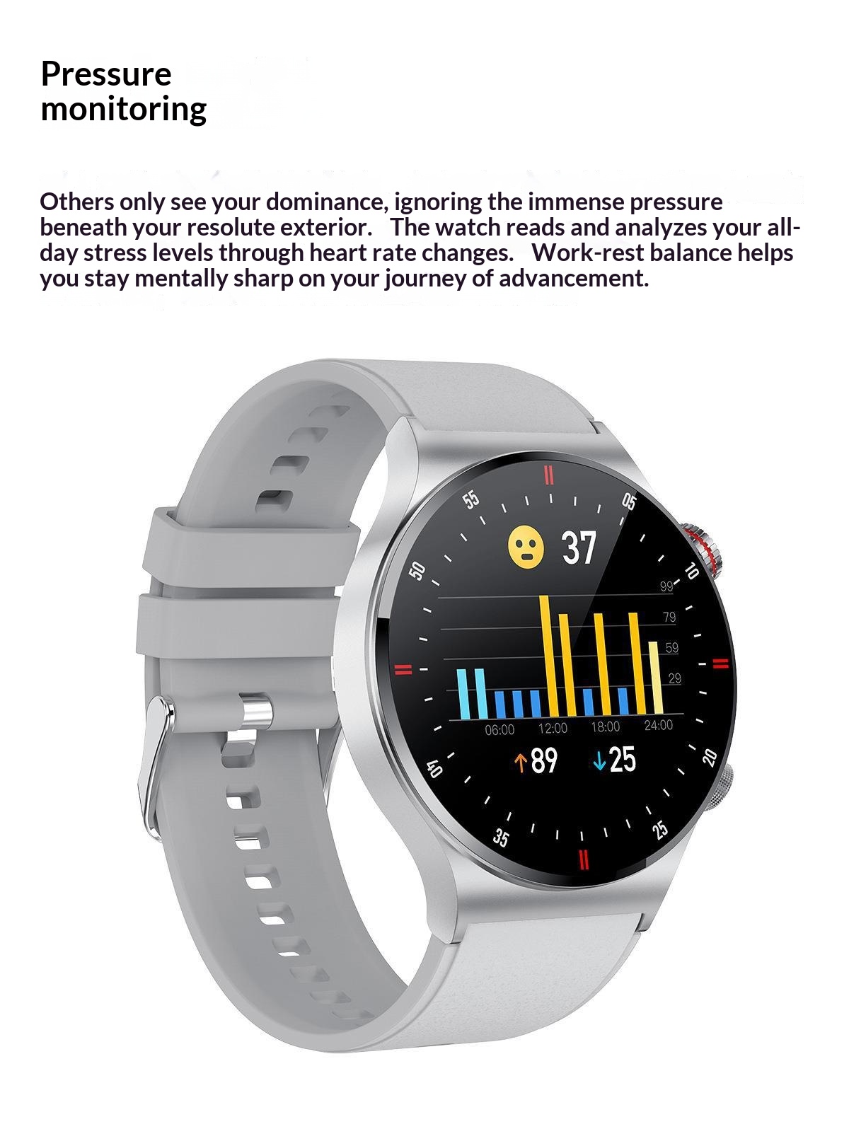 Neu QW33 EKG + PPG Musik-Player Schritt Zählen Bluetooth Anruf Smart_voghion.com