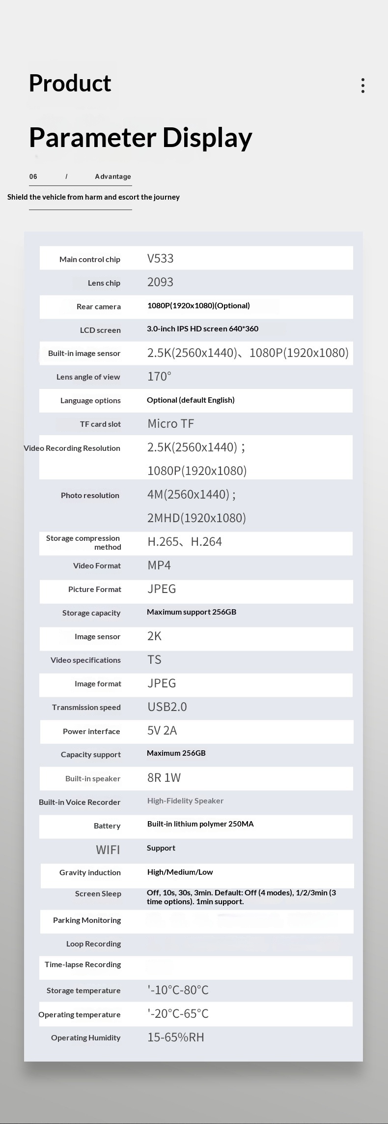 Dash Cam Front And Rear Dual Camera Wifi 2.5k Night Vision Dvr_voghion.com