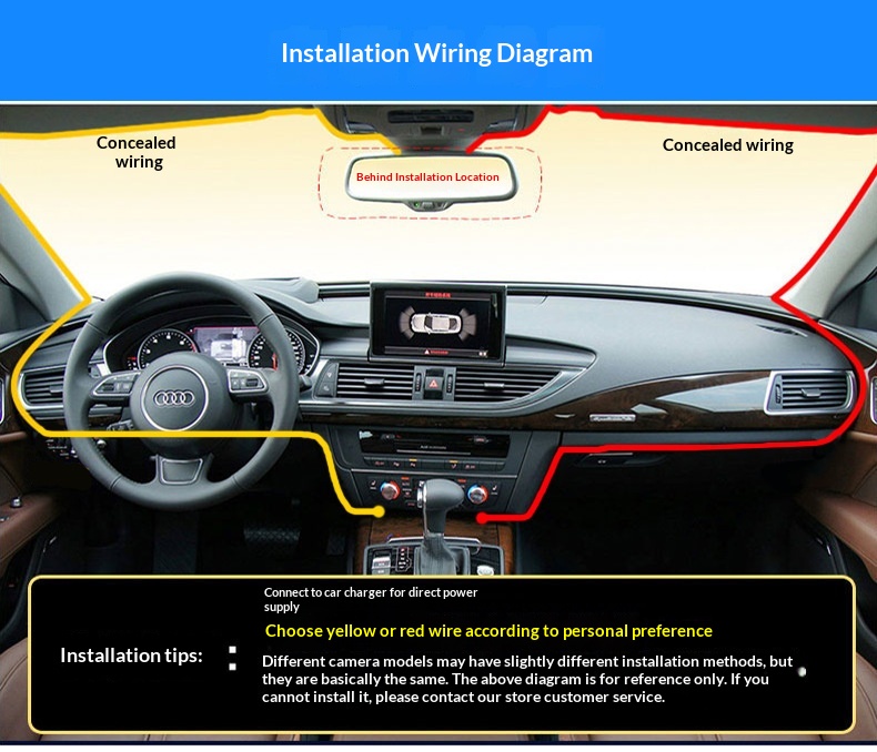 Versteckte WLAN-Dashcam für grenzüberschreitenden E-Commerce mit 360°-Nachtsicht und HD-Panorama-Autoaufnahme_voghion.com