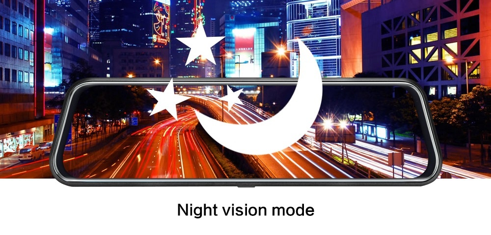 Espelho retrovisor dashcam dvr 10 polegadas dual 1080p hd_voghion.com