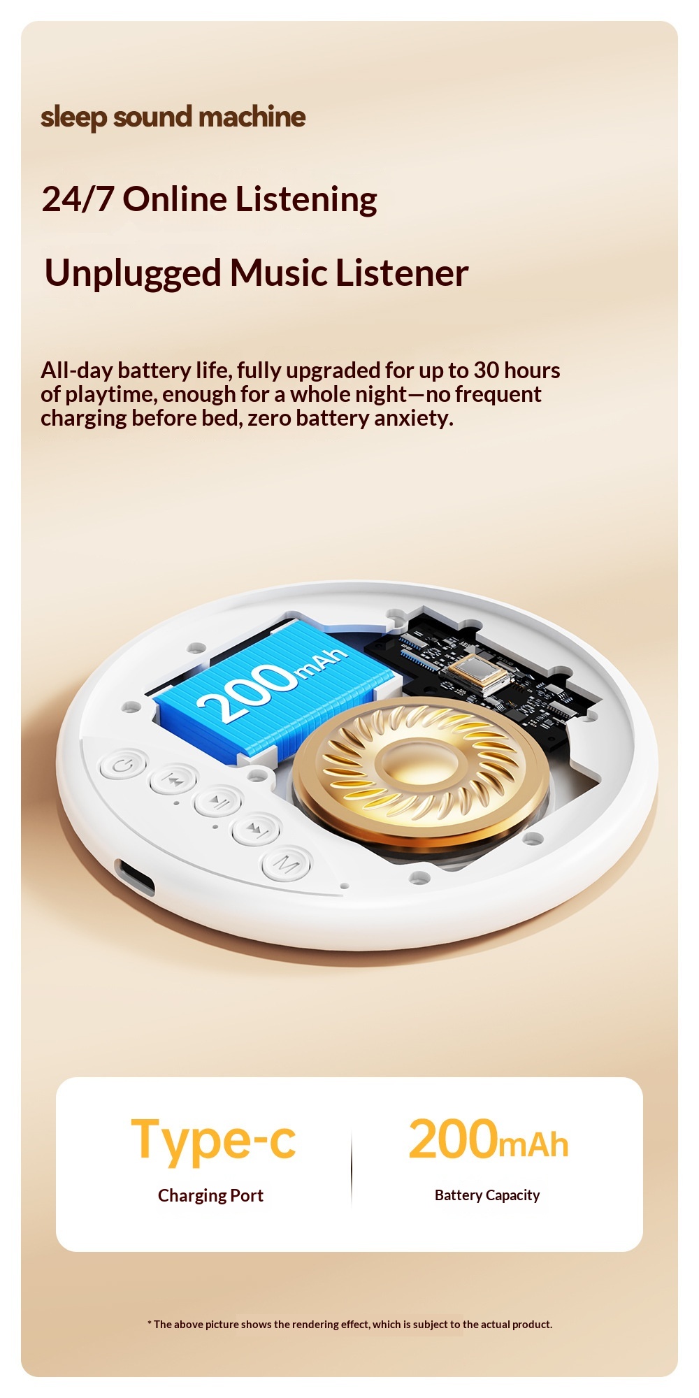 Multifunctional Digital Alarm Clock With White Noise And Speaker_voghion.com