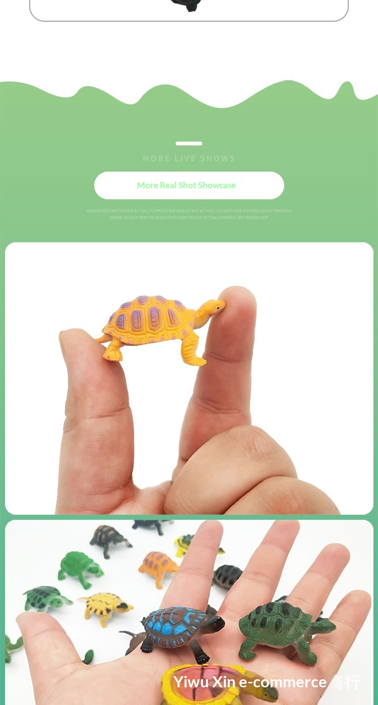 Statuetta animale tartaruga colorata giocattolo per bambini_voghion.com