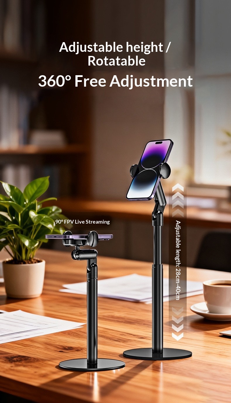 Overhead Video Stand For Phone And Tablet Rotating Adjustable_voghion.com