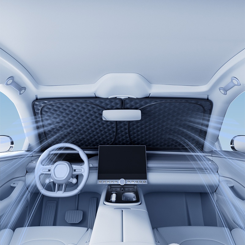 Auto-Regenschirm-Schutz, Hitzeisolierung, Silberbeschichtung, Blendschutz, Sonnenblende, Windschutzscheiben-Sonnenschutz, Frontschutz_voghion.com